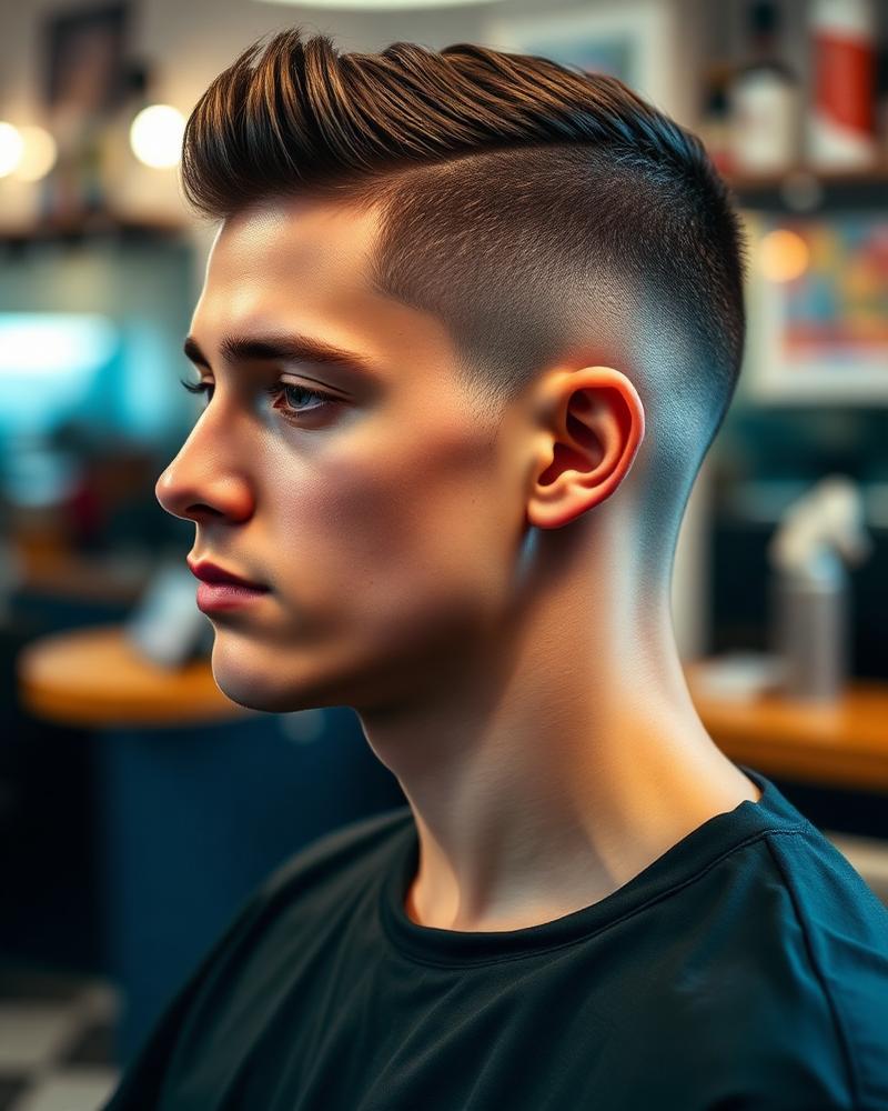 Corte masculino com degradê