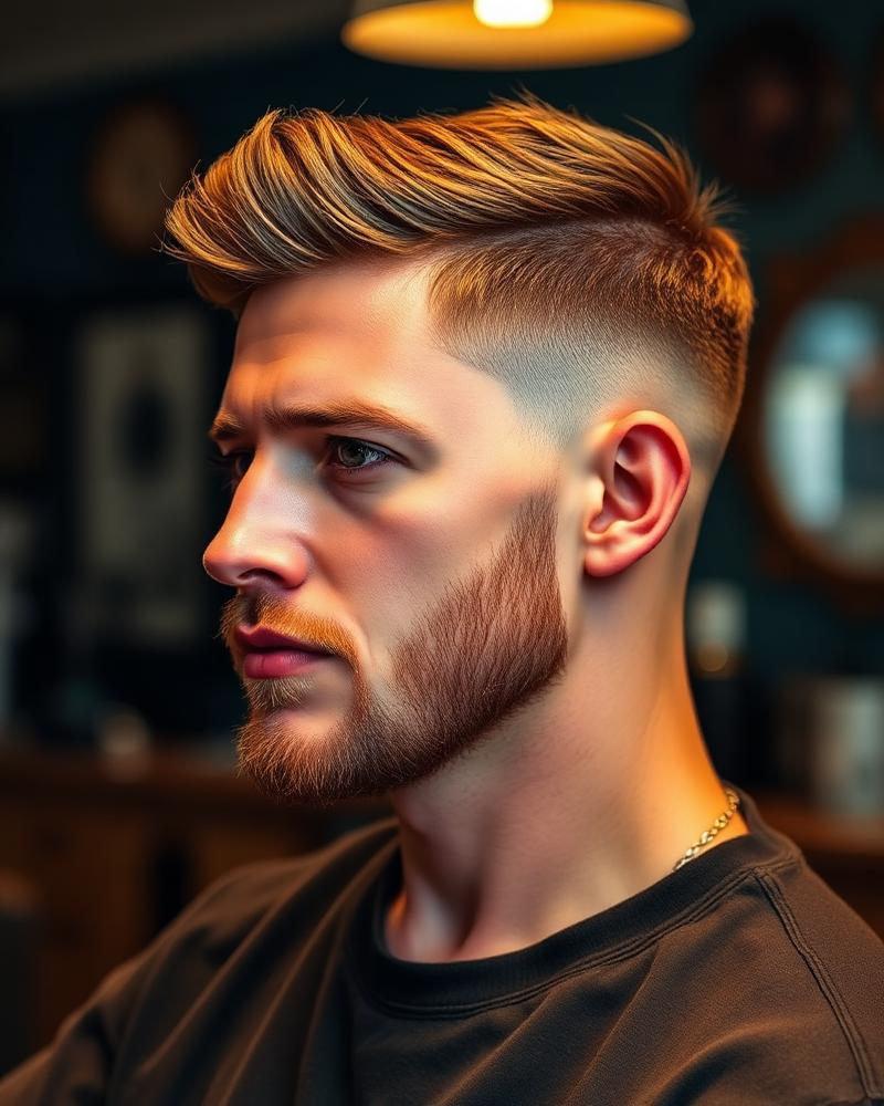 Corte low fade com barba