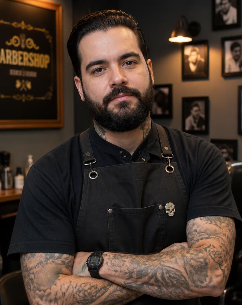 Rafael Costa, barbeiro da DOM Barber Club